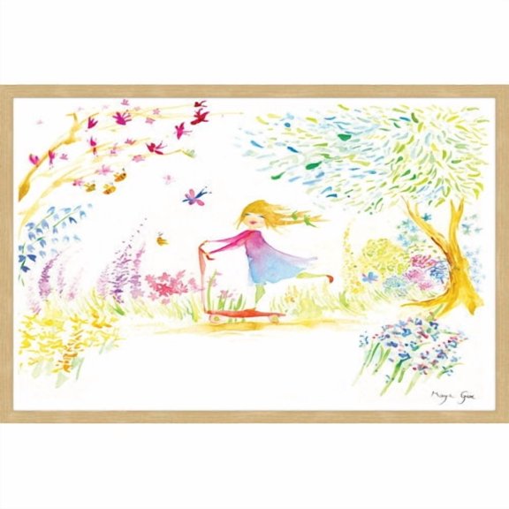 Marmont Hill 'Girl at Park' by Maya Gur Framed Painting Print