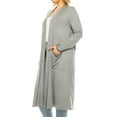 thumbnail image 2 of Women's Plus Size, Casual Long Open Front Drape Duster Sweater Cardigan, 2 of 6