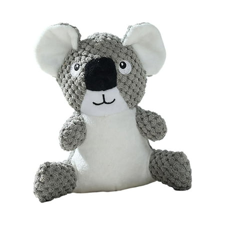 perfeclan Pet Squeaky Plush Animal Puppy Chew Toy Furniture Protection Biting and Playing Pets Training Toy Interaction for Pet Birthday Koala