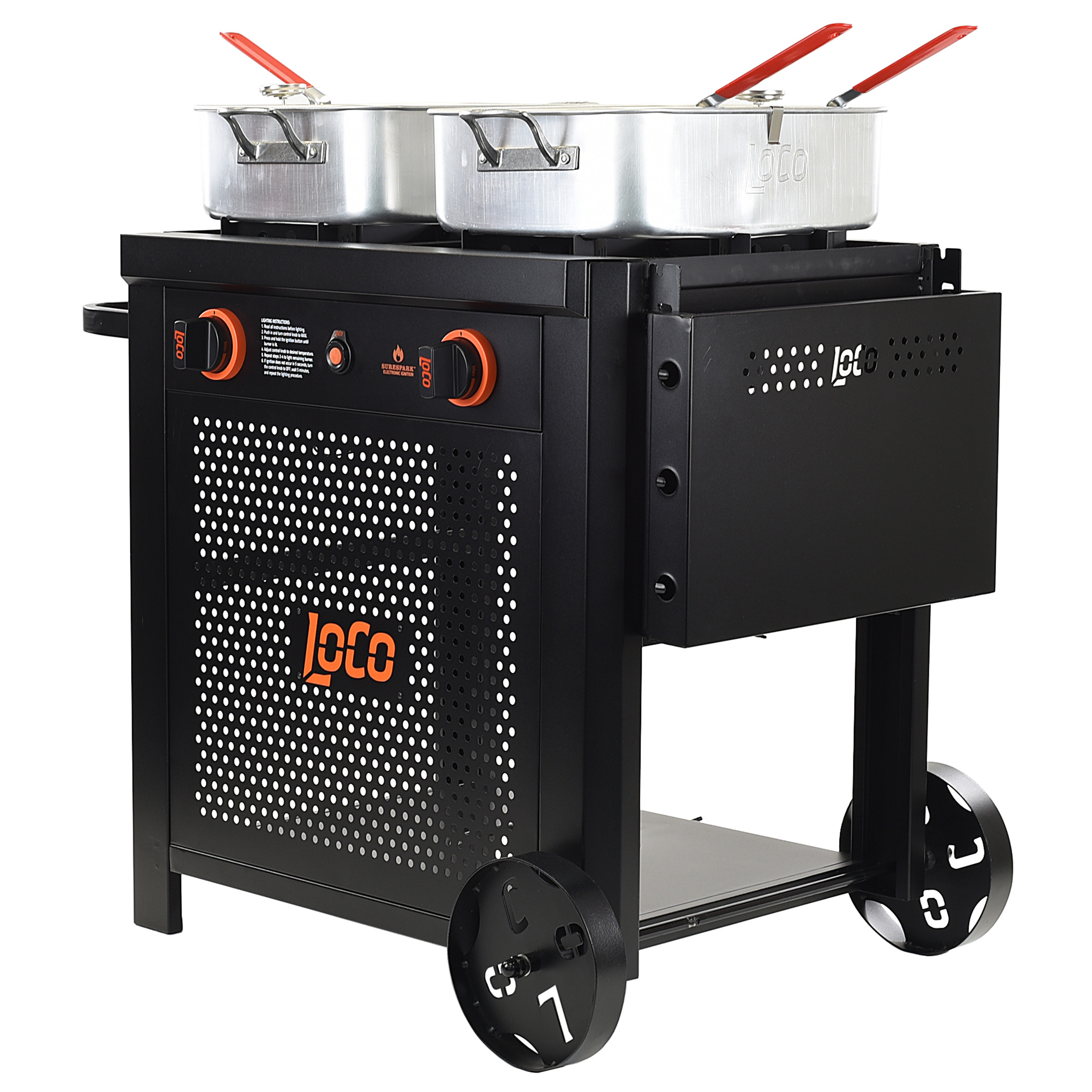 Loco Cookers Propane Dual Burner Fry Cart - image 2 of 37