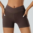 thumbnail image 2 of Miqool Biker Shorts for Women, V Cross High Waist Butt Lifting Tummy Control Fitness Athletic Workout Running Yoga Shorts Spandex Shorts for Gym Volleyball Dance, 2 of 7