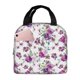 thumbnail image 1 of Disketp Violets Flowers Bolsa Térmica para Almuerzo para Hombre y Mujer, Ideal para Trabajo, Senderismo y Picnic, 1 of 8