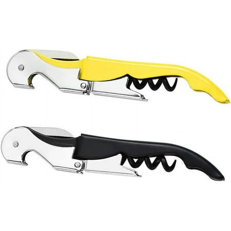 

Waiter Corkscrew Corkscrew Wine Opener Stainless Steel Wine Bottle Opener Wine Key for Restaurant Waiters Bartenders Sommelier (Mix colors-7/2PCS)