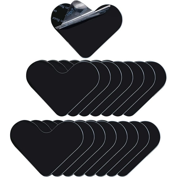 16 Pack Rug Tape Gripper Non Slip Rug Pads for Hardwood Floors Tiles Area Rugs, 3.15'' x 3.15'' Washable Reusable Carpet Grippers Rug Tape Stickers Holder(Heart Shape)