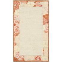 SAFAVIEH Martha Stewart Poppy Floral Border Area Rug, Cayenne Red, 2'6" x 4'3"