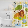 thumbnail image 4 of Cute Lion Waterproof Fabric Shower Curtain, Funny Animal Cartoon Modern Waterproof Fabric Shower Curtain for Bathroom Curtains Bathtubs Hotel Washable Shower Curtains with 12 Hooks Stall 54x78in, 4 of 8