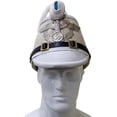 thumbnail image 3 of THOR INSTRUMENTS White Leather Prussian Shako Helmet for Officer Ranks of The Jagerbatallion Helmet Rustic Vintage Home Decor Gifts, 3 of 4
