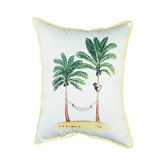 Palm Trees & Monkey Large Indoor/Outdoor Pillow 16x20