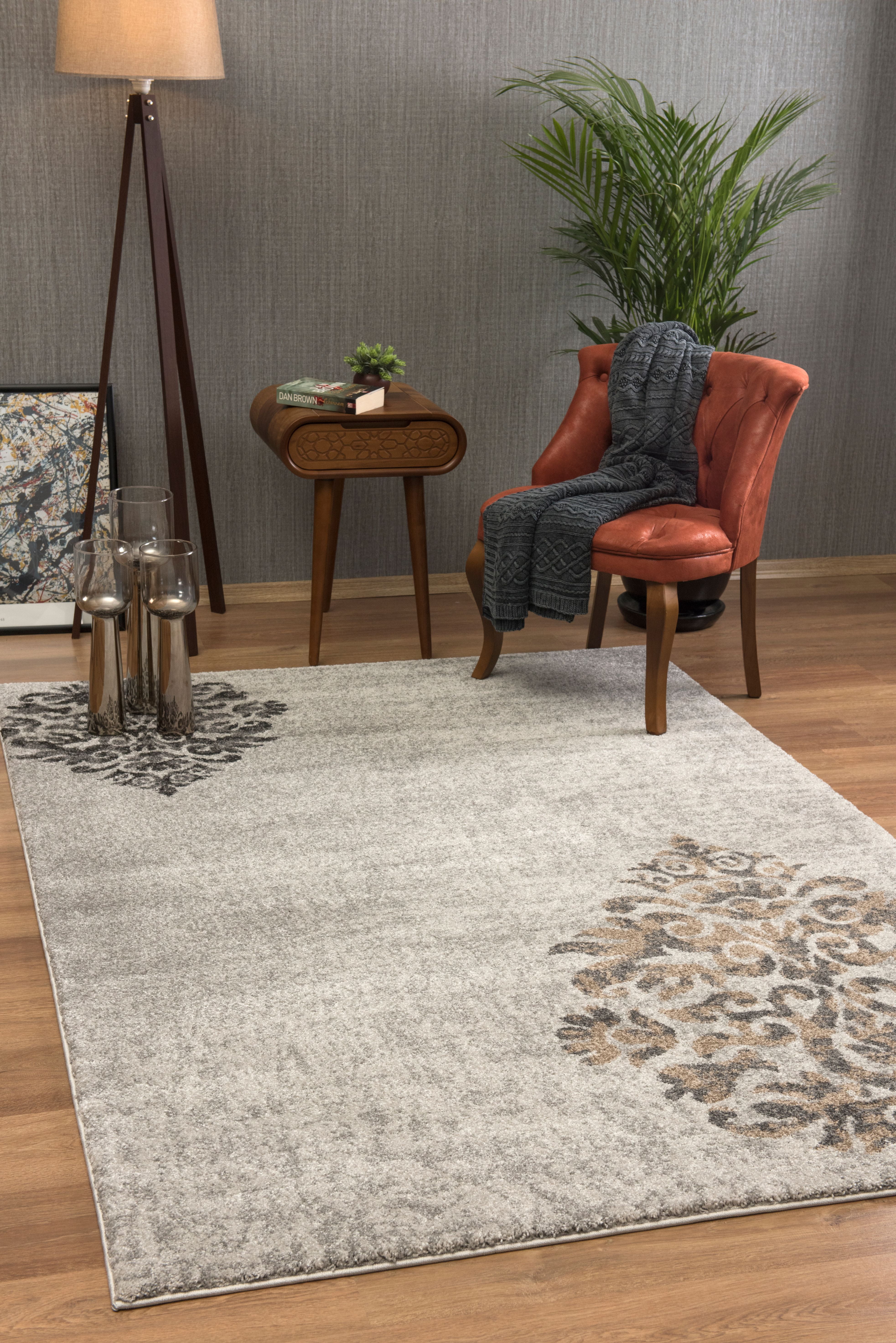 Rug Branch New Zealand Plush Modern Area Rug Abstract, Grey