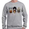 thumbnail image 2 of Scissors Coffee Halloween Long Sleeve Shirt Unisex Small Grey, 2 of 5