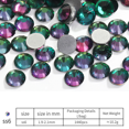 thumbnail image 2 of Piedras de cristal con parte posterior plana y gemas redondas, 2 of 6