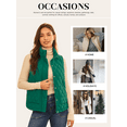 thumbnail image 6 of SHEWIN Puffer Vest for Womens Lightweight Sleeveless Quilted Jackets Stand Collar Button Fall Spring Zip Up Coat Outerwear, 6 of 10