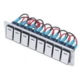 thumbnail image 5 of Rocker Switch Panel 8 Gang 3 Pin LED Single Blue Light Indicate Toggle On Off Switch Panel 12‑24V, 5 of 8