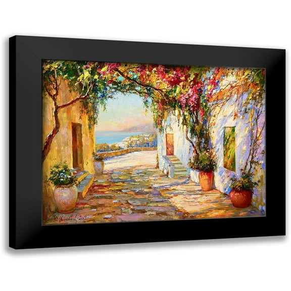 Obuchovsky, Yury 14x12 Black Modern Framed Museum Art Print Titled - Exit to the Sea II