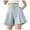 Light Blue, variant on JIKNTTR Women's Denim Mini Shorts Casual High Waisted Wide Leg Flared A-Line Pleated Denim Jean Shorts With Pockets Summer Trendy Jorts Shorts