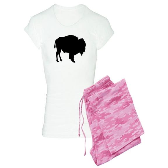 CafePress - Buffalo Silhouette Pajamas - Women's Light Pajamas
