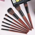 thumbnail image 1 of Farfi 8 unids/set cepillo de maquillaje suave multifuncional profesional portátil ligero accesorio de belleza larga vida útil color caoba kit de cepillo cosmético Gi, 1 of 5