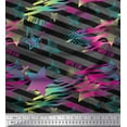 thumbnail image 1 of Soimoi Cotton Duck Fabric Star & Diagonal Stripe Print Fabric by the Yard 42 Inch Wide, 1 of 3