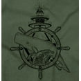 thumbnail image 2 of Nautical Whale Wheel Spiritual Animal Unisex Plus Fleece Graphic Sweatshirt Brisco Brands 3X, 2 of 5