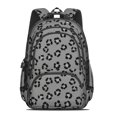 thumbnail image 2 of Black and Gray Leopard Print Pattern Cute School Backpack Bag with Padded Back and Adjustable Shoulder Straps 16.9 X 12.6 X 5.9 Inches, 2 of 4