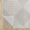 thumbnail image 5 of HomeRoots 507950 2 x 8 ft. Gray & White Geometric Power Loom Stain Resistant Runner Area Rug, 5 of 8