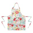 thumbnail image 2 of Pioneer Flower Floral Print Pattern Apron-Garden Aprons for Women with Pockets-Cotton Linen Waterproof Kitchen Cooking Gardening Aprons Adjustable for Kitchen,Cooking,BBQ and Salon 33x27 Inch, 2 of 7