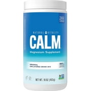 Natural Vitality Calm, Magnesium Citrate Supplement, Anti-Stress Drink Mix Powder - Gluten Free, Vegan, & Non-GMO, Original, 16 oz