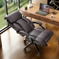 thumbnail image 5 of HomeZeer Executive Reclining Office Chair 400lbs, Leather Home Office Desk Chairs for Adults, Ergonomic High Back Computer Chair, Swivel Big and Tall Office Chair with Wheels, Brown, 5 of 10