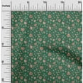 thumbnail image 2 of oneOone Cotton Poplin Green Fabric Jacobean Floral Dress Material Fabric Print Fabric By The Yard 56 Inch Wide, 2 of 5