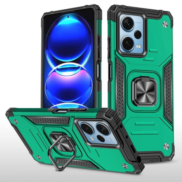 Funda de teléfono para Poco X5 5G de Uso Rudo Shock color + Mica de Cristal