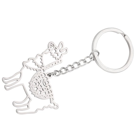 unbranded Key Fob Titanium Alpaca Keychain Alpaca Key Chain Man 4.8x3.9cm