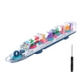 thumbnail image 1 of Fesfesfes Clearance Luminous Gear Train Set,Gear Transparent Tracks, Early Educational Musical Train Set Birthday Gift Train Children Boys Toys A, 1 of 5