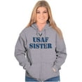 thumbnail image 4 of US Air Force USAF Sister Proud Sis Women Plus Size Zipper Hoodie Brisco Brands 2X, 4 of 5