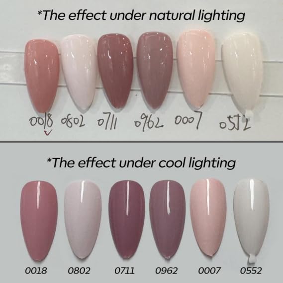 Modelones Gel Nail Polish Set, 6 Colors Nude Pink photo 4