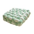 thumbnail image 4 of Almohada con nudo, cojín de felpa de punto, cojín nórdico para silla, cojín decorativo para asiento para habitación, dormitorio, decoración del hogar Blanco y verde Macarena cojín de suelo, 4 of 8