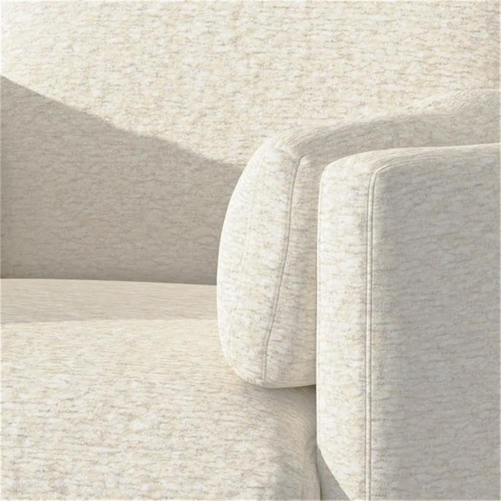 Pemberly Row Fabric Power Swivel Glider Recliner Chair in White with USB Charger