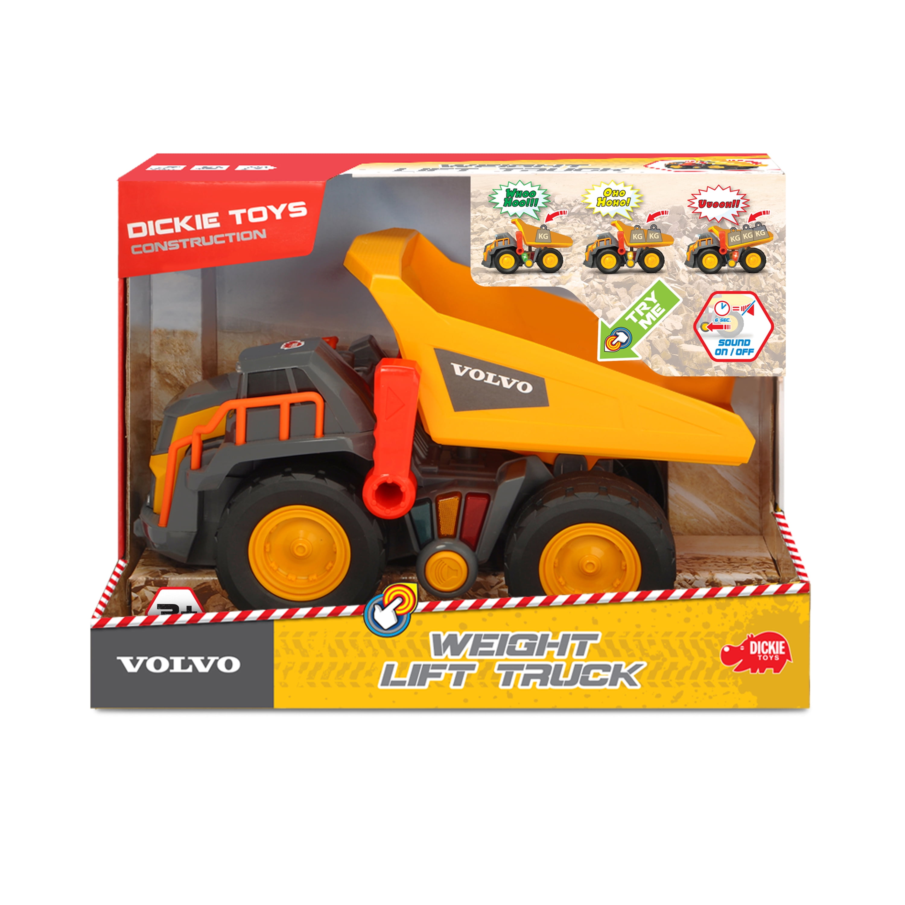 Dickie Toys 10" Volvo Construction Kids Gift Set Christmas Present Diggers 