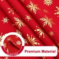 thumbnail image 6 of Sevenstars Gold Snowflake Tablecloth Christmas Tablecloth Red Round Table Cover for Dinner Party, 60", 6 of 11