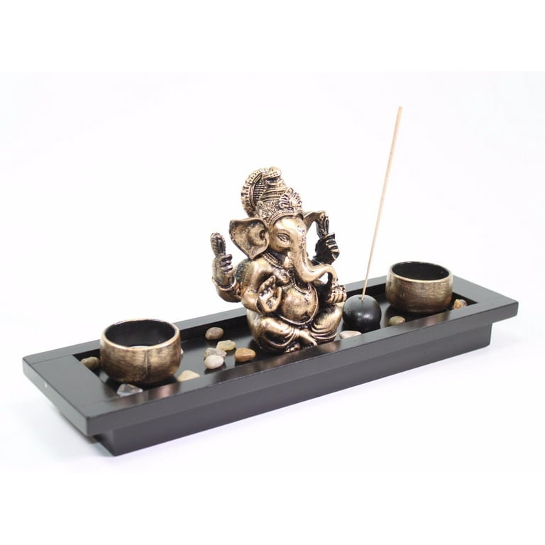 XXXXX Elephant Ganesha Zen Rocks Incense Burner Candle