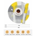 thumbnail image 6 of 15 Inch Round Placemats Set of 4, Yellow Grey Non Slip Heat Insulation PP Table Mats, Abstract Geometric Oil Painting Vintage Gradient Washable Place Mats for Kitchen Dining Party Table Decor, 6 of 7
