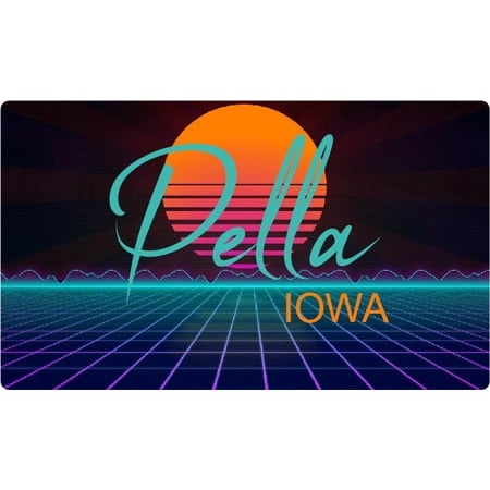 

Pella Iowa 4 X 2.25-Inch Fridge Magnet Retro Neon Design