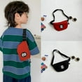 thumbnail image 3 of Final Clear Out! Lightweight Shoulder Belt Bags Chest Bag Children Checkerboard Waist Bag Red, 3 of 6