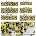 thumbnail image 3 of Spring Daisy Window Valance for Kitchen, Watercolor White Yellow Flowers Fields Black Rod Pocket Short Curtain for Small Windows, Light Filtering Decorative Valance, 54 x 18 Inch, 3 of 9