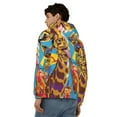 thumbnail image 4 of Kdxio Colorful Giraffes with Drinks Print Men Hoodies Casual Hoodies for Men with Zip Pockets Full Zip Long Sleeve Sweatshirt Sports Hooded Jacket-Small, 4 of 5
