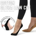 thumbnail image 2 of CAILDANL Thin Ultra Low Cut No Show Socks in ANY Flats Heels Womens TRULY Non Slip Cotton Liner Socks, 2 of 7