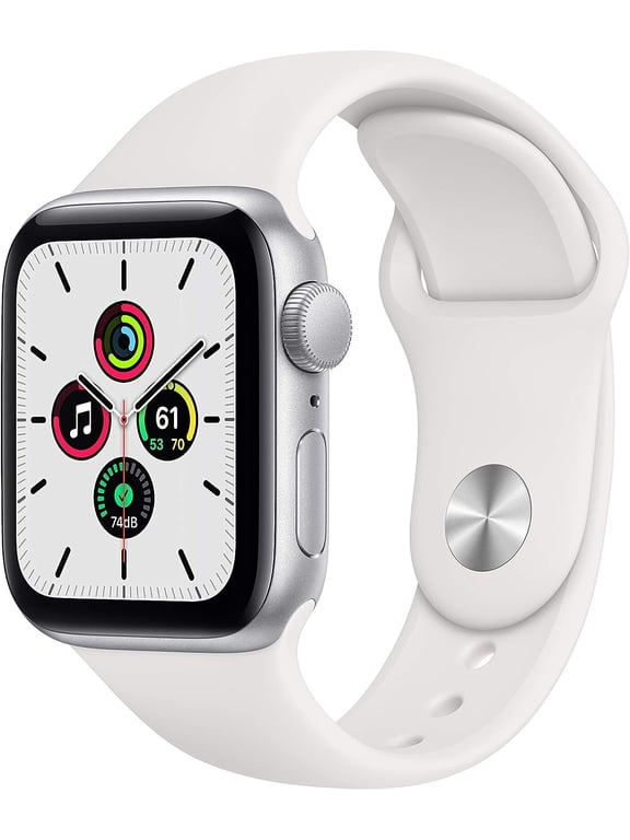 Pre-Owned Apple Watch SE GPS + Cellular 40mm Smart Watch, 32GB, Silver Case White Sport Band