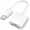 thumbnail image 1 of Apple Lightning to SD and TF Dual Slot Card Reader for iPhone/iPad, 2 in 1 Micro SD TF Memory Card Adapter, SD Card Reader, Plug and Play, 1 of 5