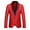 Wine, variant on AOOCHASLIY Fall Clothes Men Casual Long-sleeved Slim Single-row One-button Contrasting Color Stitching Suit Coat