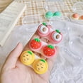 thumbnail image 3 of Contact Lenses Case Cute Fruit Style Contact Lens Cases, 2 Pcs Strawberry, 3 of 6