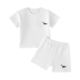 thumbnail image 4 of WhouRiu Boys Casual Embroidery Outfits Short Sleeve Tees And Shorts Sets Baby Summer Cute Clothes, 4 of 9